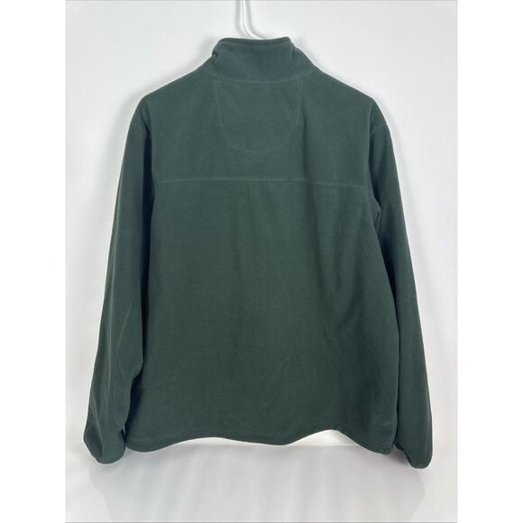 L.L. Bean Full Zip Fleece Jacket Forest Green Mens XL REG Hiking Outdoor Pockets - Picture 3 of 8